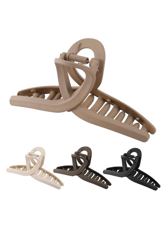 Bakefy-4 pcs Big Hair Claw Clips Butterfly Hair Clips for Women Claw Clips Large Metal Hair Clip for Girls Hair Accessories for Long Thick Hair 4 Pcs - Image 1