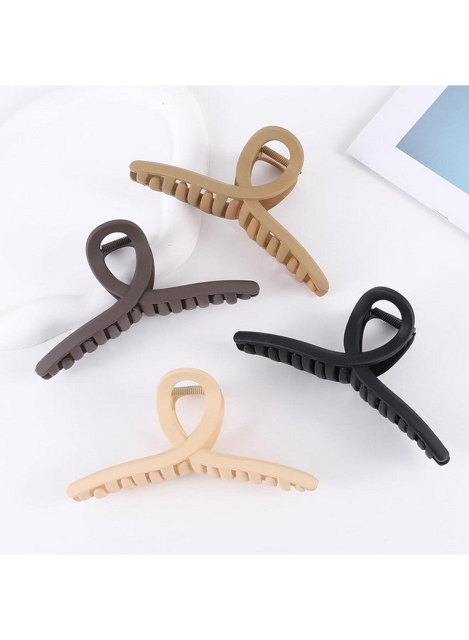 Bakefy-4 pcs Big Hair Claw Clips Butterfly Hair Clips for Women Claw Clips Large Metal Hair Clip for Girls Hair Accessories for Long Thick Hair 4 Pcs - Image 3