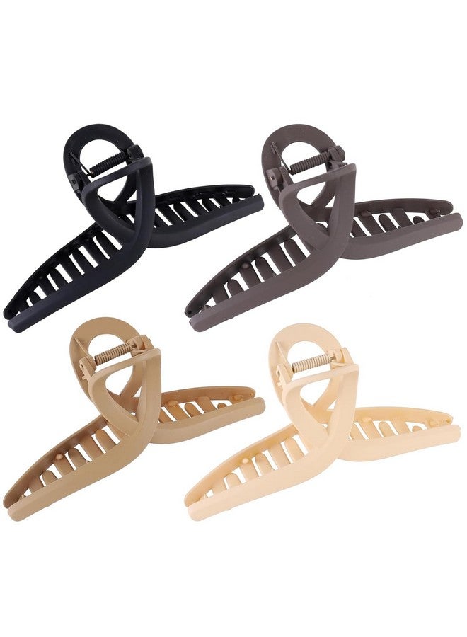 Bakefy-4 pcs Big Hair Claw Clips Butterfly Hair Clips for Women Claw Clips Large Metal Hair Clip for Girls Hair Accessories for Long Thick Hair 4 Pcs - Image 4