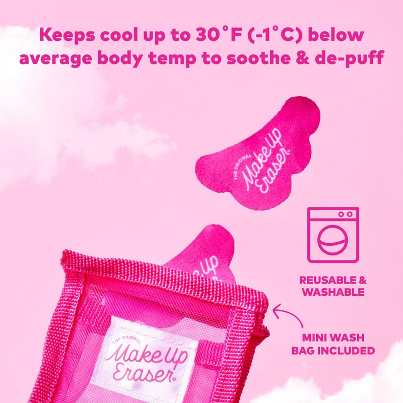 Makeup Eraser Cooling Clouds Reusable Undereye Patches - Hydroactive Technology Mask Patch Pads for Tired Puffy Eyes and Wrinkles with Mini Washbag, Set of 2 - Image 5