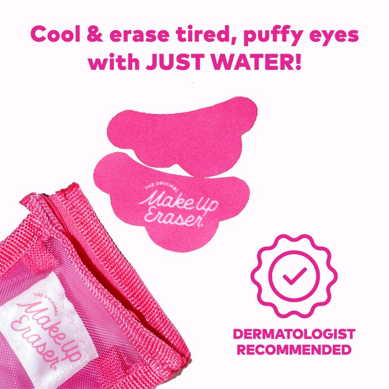 Makeup Eraser Cooling Clouds Reusable Undereye Patches - Hydroactive Technology Mask Patch Pads for Tired Puffy Eyes and Wrinkles with Mini Washbag, Set of 2 - Image 2
