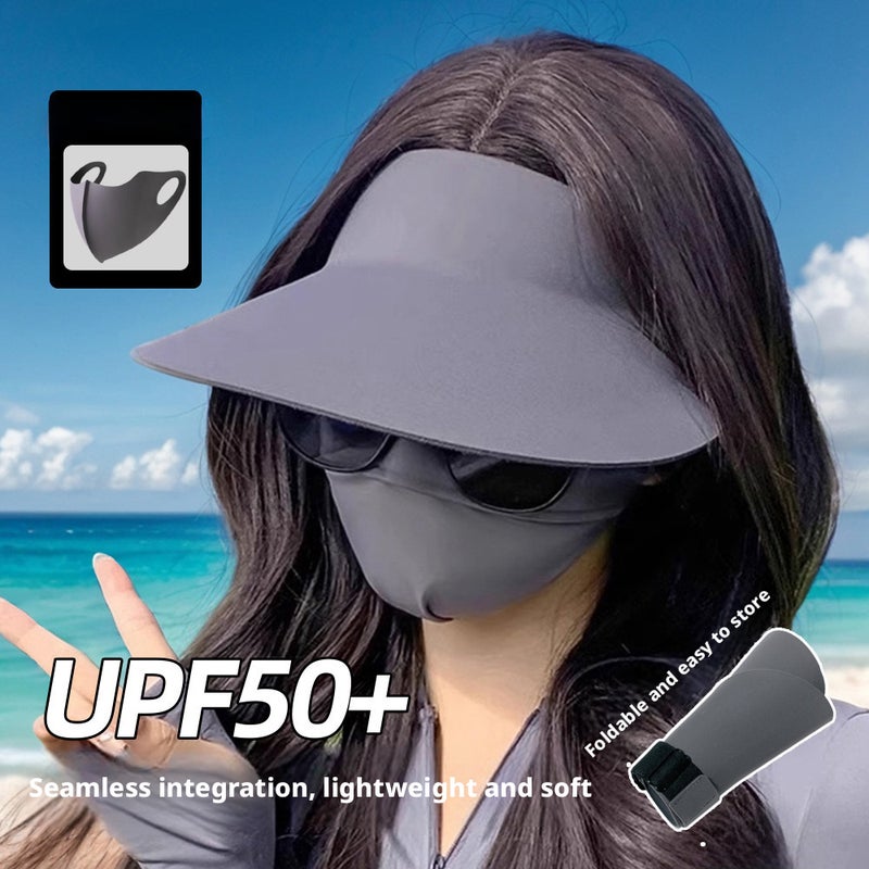 Women's Summer UV Protection Foldable Visor Sun Hat - Image 1