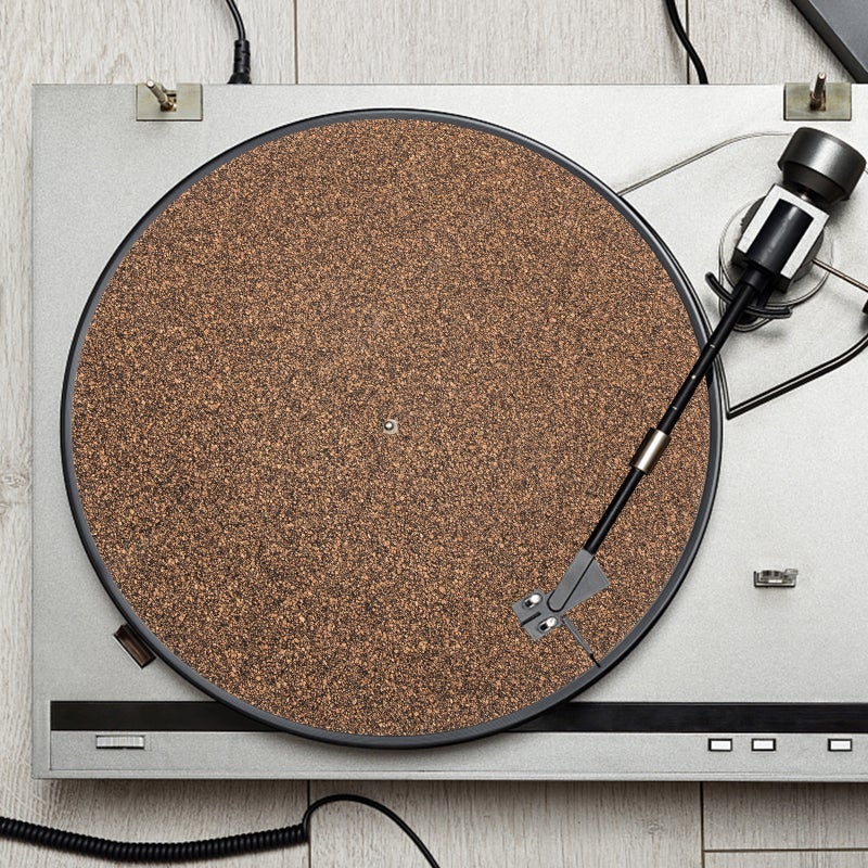 2pcs Simple Cork Made Vinyl Protective Pad for Phonograph Records Turntable Mat - Image 2