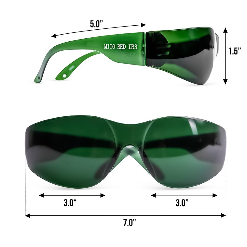 Mito Red Light | Red Light Therapy Glasses IR3 (Dark) - Image 4