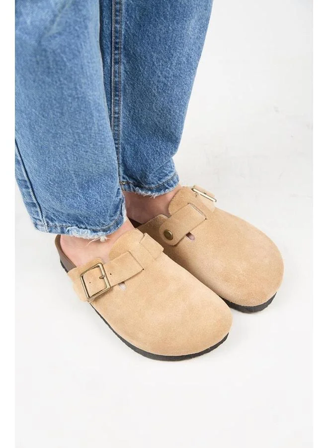 Manijero  Zeta 2 Women's Genuine Leather Buckle Belted Sabo Sand Sandal. for Women | Best Price UAE