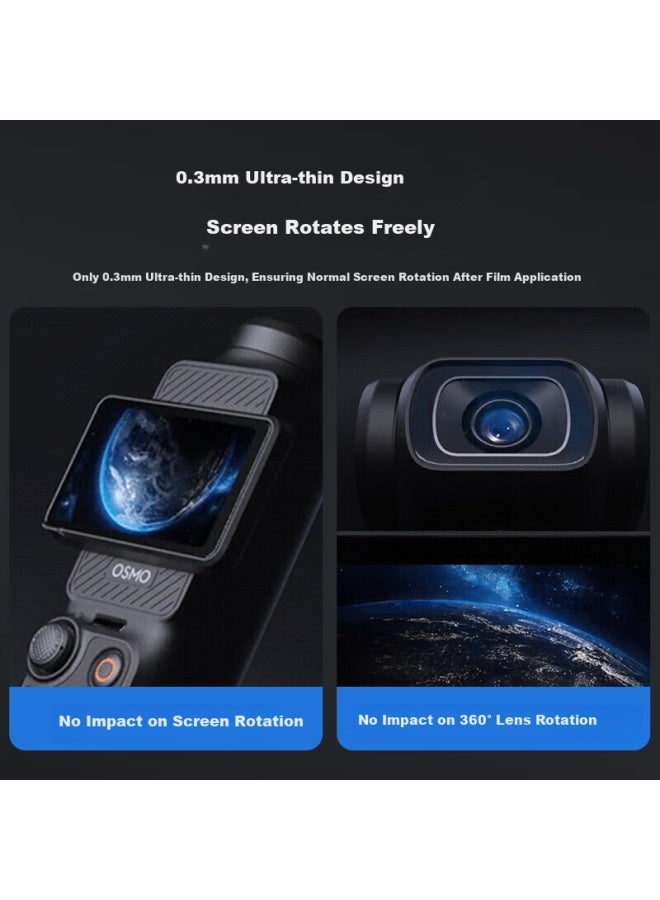 Youfes Tempered Glass Screen Protector For Dji Pocket 3, Ar Anti-glare Lens Protector Film Accessory - Image 4