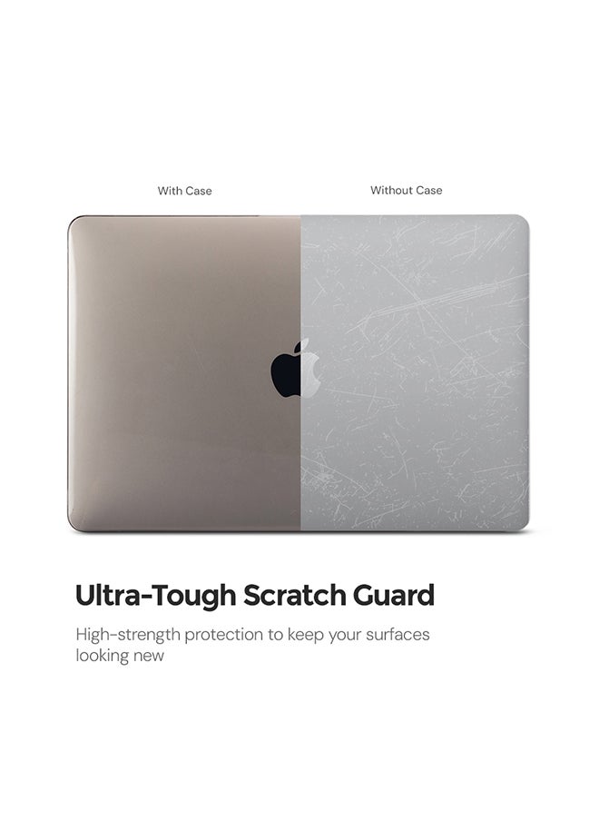 O Ozone Slim Crystal Case Compatible with MacBook Air 15 inch (A2941) M2 2023, (A3114) M3 2024 Hard Case with Keyboard Cover & Screen Protector, Grey  - Image 2