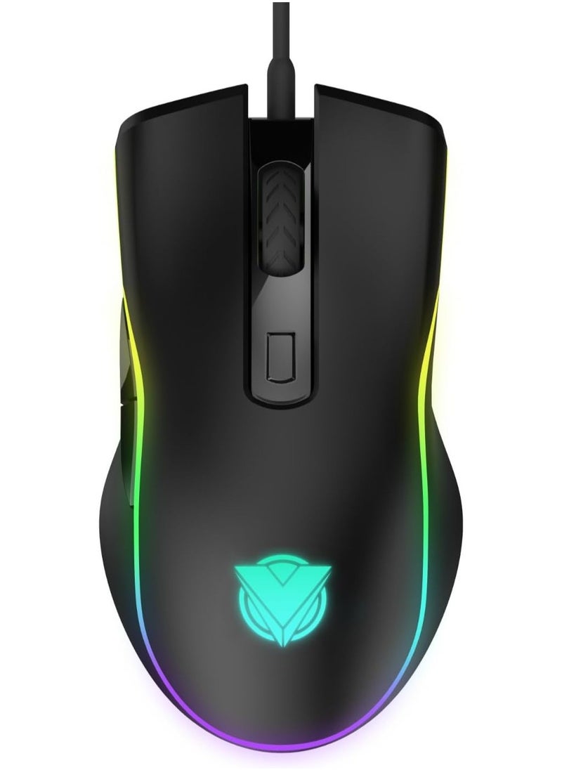 ASA M70 Ergonomic Wired Gaming Mouse - Black  - Image 1