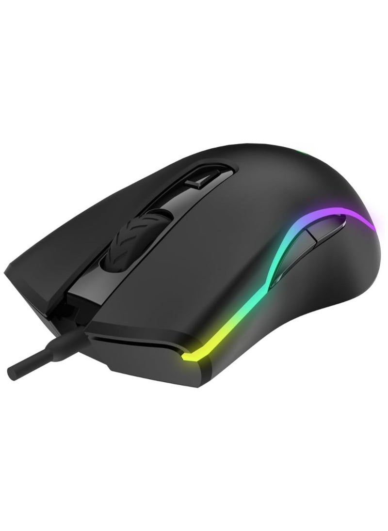 ASA M70 Ergonomic Wired Gaming Mouse - Black  - Image 2