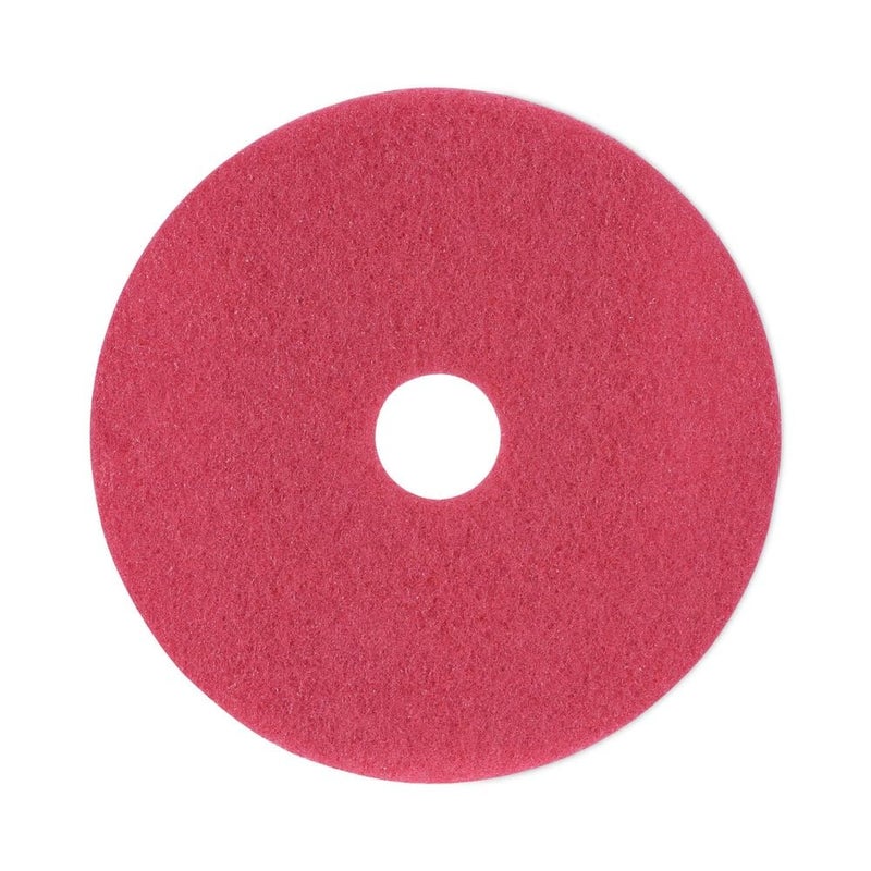 boardwalk BWK4018RED 18 in. Buffing Floor Pads - Red (5/Carton) - Image 2