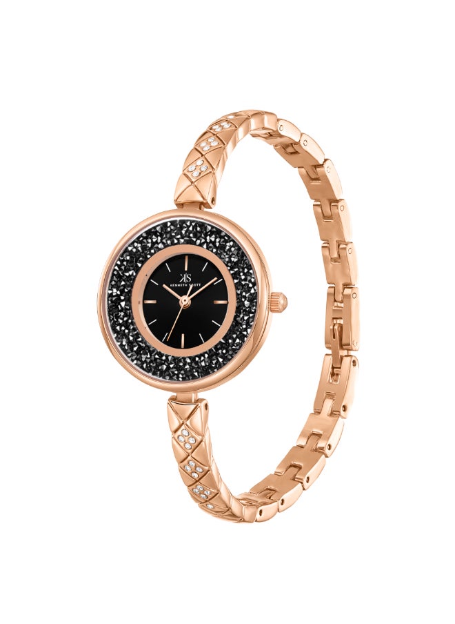 KENNETH SCOTT Women's Stainless Steel Analog Watch K23515-RBKB - 30 mm  - Image 2