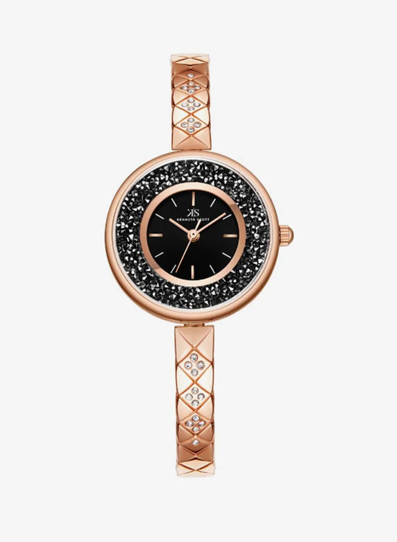Kenneth Scott Women's Stainless Steel Analog Watch K23515-RBKB - 30 mm