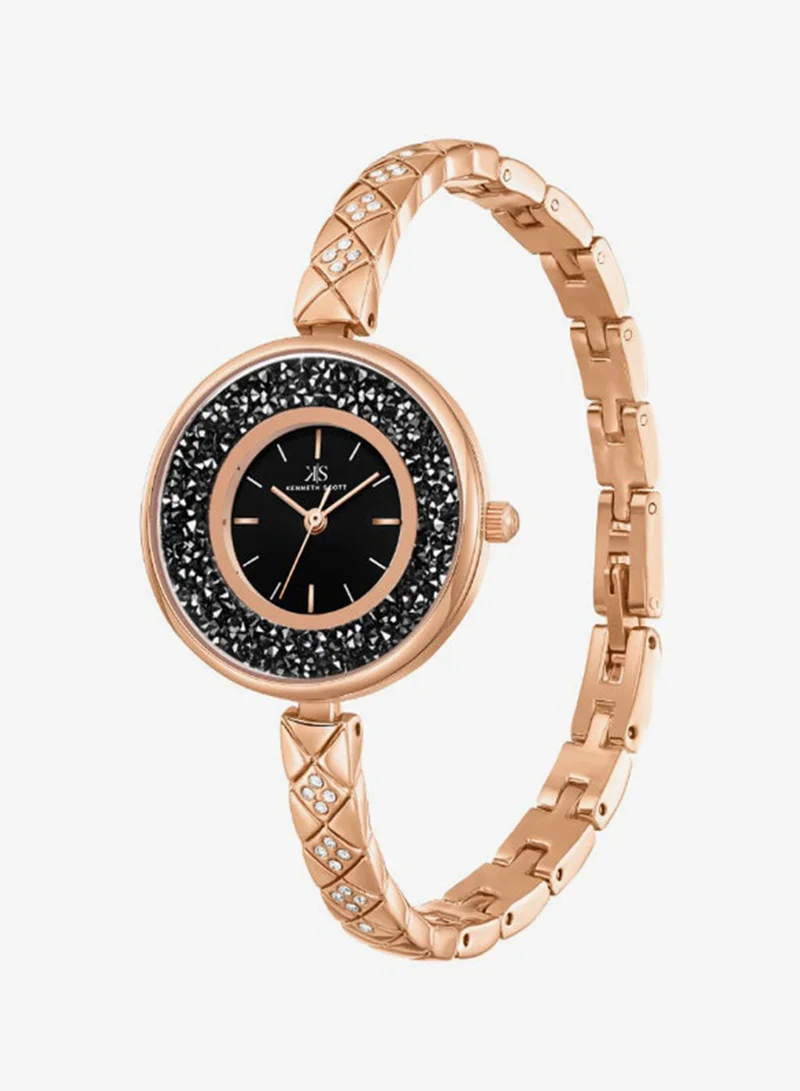 Kenneth Scott Women's Stainless Steel Analog Watch K23515-RBKB - 30 mm