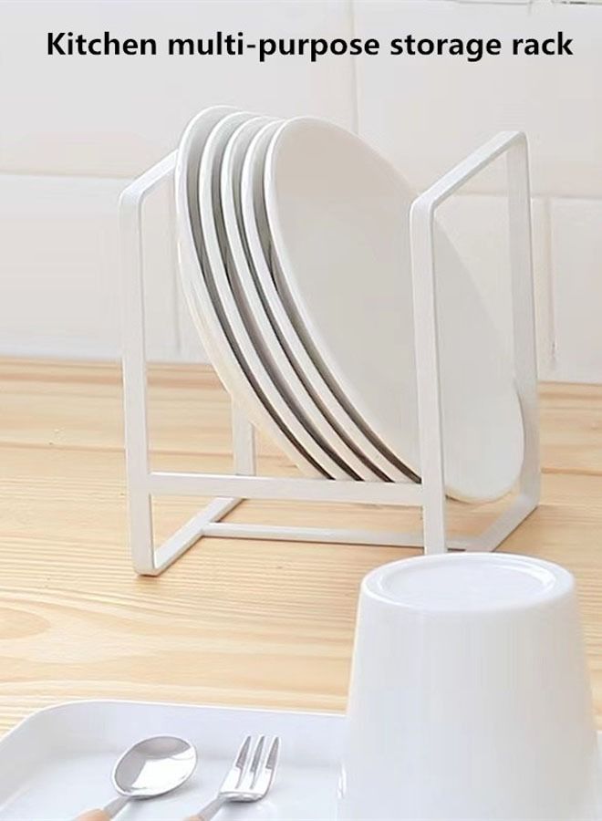 Kutis Multipurpose Kitchen Bowl Dish Rack Plate Organizer White 16 x 11.5 x 20 Centimeter - Image 1