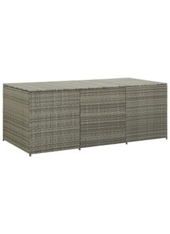vidaxl vidaXL Garden Storage Box Poly Rattan 180x90x70 cm Grey  - Image 1