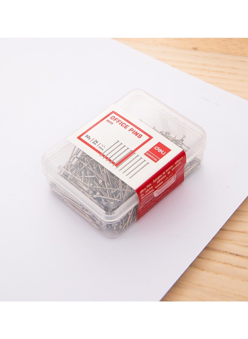Deli 100-Piece Office Pins Silver  - Image 5