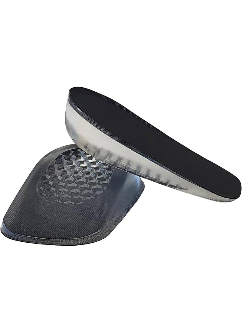 FOOTINSOLE.COM Premium Heel Cushions for Heel Pain Relief & Shoe Comfort - Gel Inserts for Women and Men, High Heel Pad & Grips, Adjust for Shoes Too Big (Small (1.0" Height), Black) 