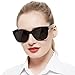 AEZUNI Reading Sunglasses for Women 10 Oversized Designer Readers with Large Frame 0 100 125 150 175 200 225 250 275 300 350 Blacknot bifocals - Image 1