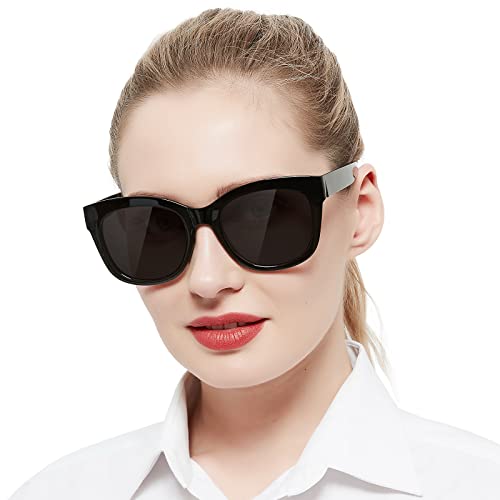 AEZUNI Reading Sunglasses for Women 10 Oversized Designer Readers with Large Frame 0 100 125 150 175 200 225 250 275 300 350 Blacknot bifocals - Image 2