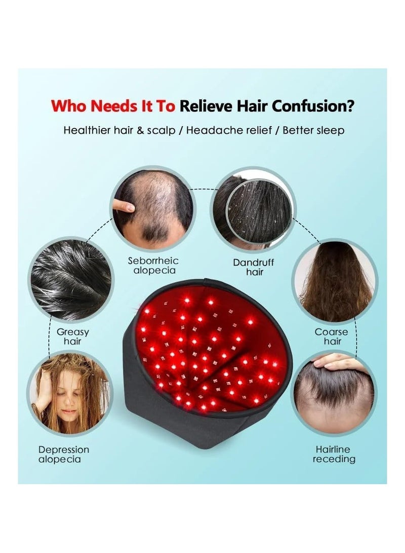 Generic Hair Growth Cap, Anti Hair Loss Helmet Electric Scalp Massager Infrared Light Therapy Hair Regrowth Treatment Hair Restoration Helmet Scalp Circulation Enhancer Anti-Thinning Cap Hair Loss Therapy - Image 4