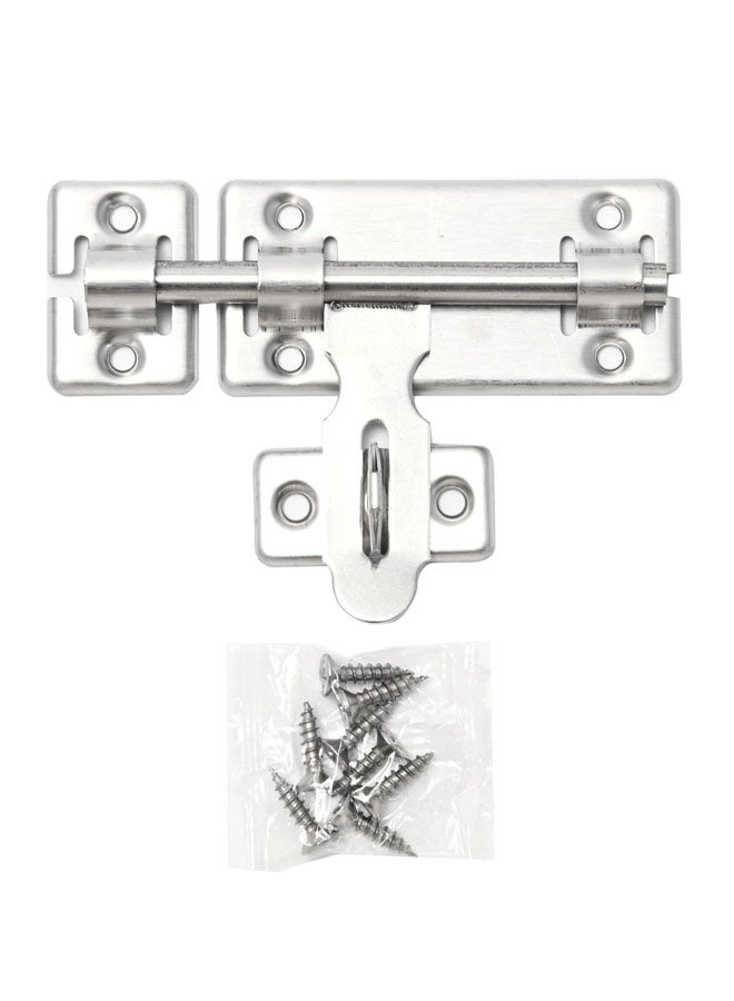 LAWAZIM Iron Sliding Latch Lock - 4inch - Barrel Bolt Latch with Screws, Pre-Drilled Holes, and Smooth Sliding Mechanism - Ideal for Securing Doors, Gates, Cabinets, Sheds, Fences, and Storage Areas - Image 2