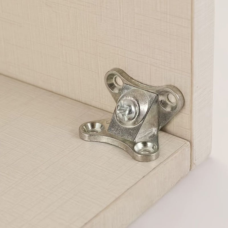 2 Pcs Detachable L Shaped Corner Brackets Right Angle Corner Brace Connector Set Red Patina Butterfly Split Three In One Connector For Panel Furniture Wardrobes Tables Chairs And Bed Fixing - Image 4