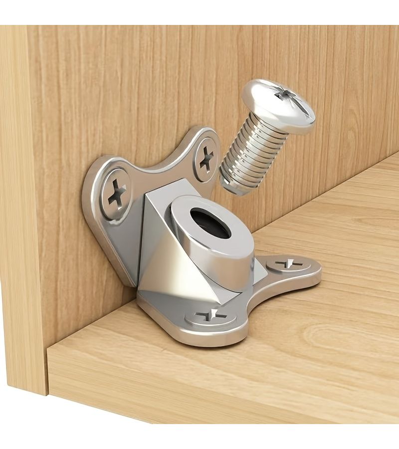 2 Pcs Detachable L Shaped Corner Brackets Right Angle Corner Brace Connector Set Red Patina Butterfly Split Three In One Connector For Panel Furniture Wardrobes Tables Chairs And Bed Fixing - Image 3