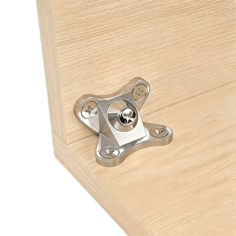 2 Pcs Detachable L Shaped Corner Brackets Right Angle Corner Brace Connector Set Red Patina Butterfly Split Three In One Connector For Panel Furniture Wardrobes Tables Chairs And Bed Fixing - Image 2