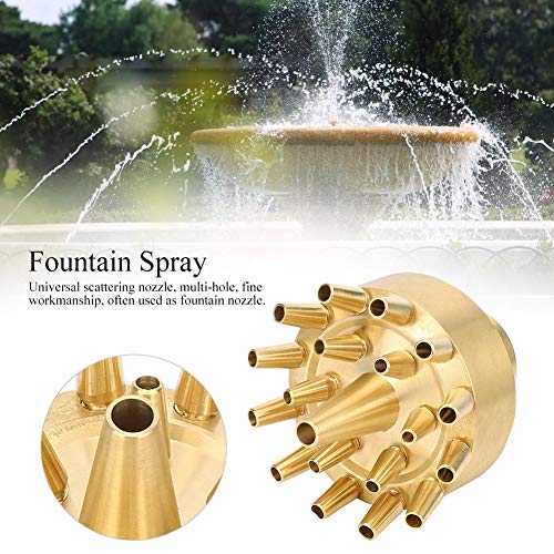 Fdit Pond Fountain Head, Garden Water Fountain Spray Nozzle Sprinkler Head Female Thread 1in - Image 5