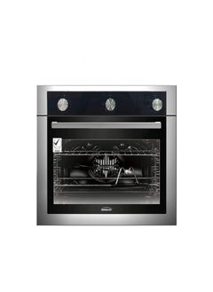 GENERALTEC Generaltec 60cm Gas & Electric Built in Oven With Fan and Grill, Stainless Steel Panel with Double Glass Door, 10 Cooking Function, LED Display, Heavy Duty Built-in Oven | GBO85GESBC 