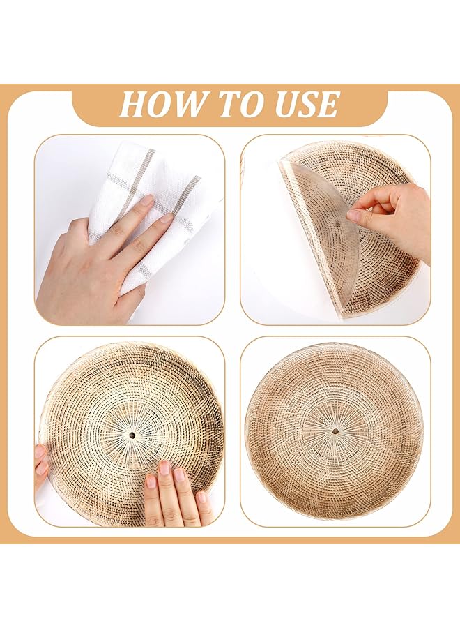 erorex 18Pcs Basket Wall Decals Round Wall Sticker Modern Wall Decor Peel And Stick Wall Decor Sticker Removable Wall Stickers Rustic Wall Art For Bedroom Office Stickers Only Stylish Style - Image 4