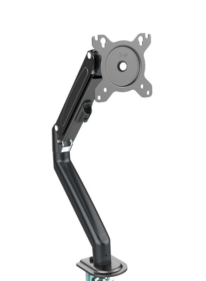 Oregon Single Monitor Mount, 17 to 27 inch Gas Monitor Arm, Adjustable Stand, Vesa Mount with Clamp and Grommet Base - Fits 4.4 to 15.4lbs LCD Computer Monitors - Image 1