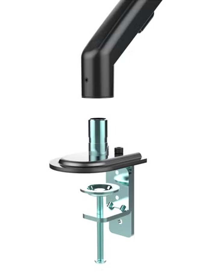 Oregon Single Monitor Mount, 17 to 27 inch Gas Monitor Arm, Adjustable Stand, Vesa Mount with Clamp and Grommet Base - Fits 4.4 to 15.4lbs LCD Computer Monitors - Image 2