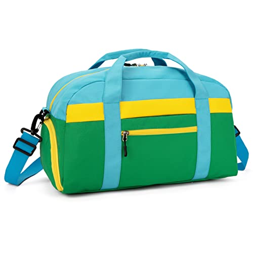 HawLander Kids Duffle Bag for Boys or Girls, Fit School Practice, or Overnight Travel (Green) - Image 1