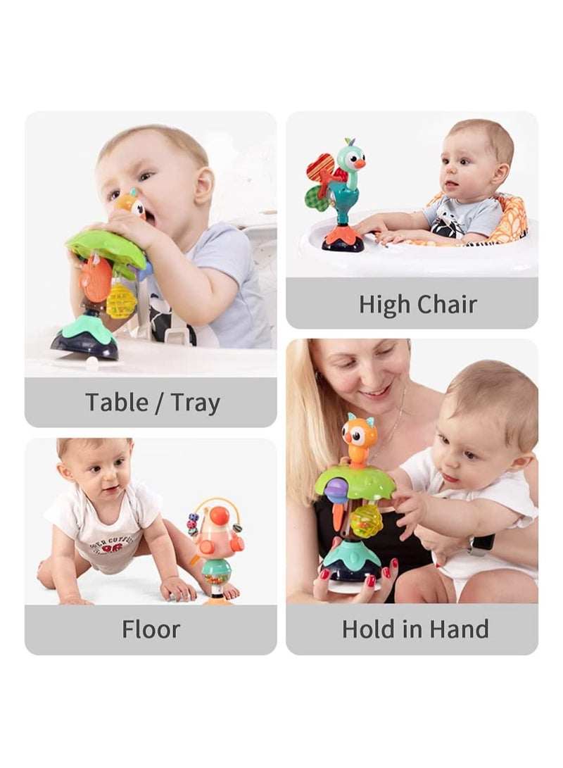 Barakah Baby Rattles Toy Infant High Chair Toys with Suction Cup Grab and Spin Seneory Development Toddler Tray Toy Gifts for 6 12 18 24 Months 1 2 Year Olds Boys Girls - Image 2