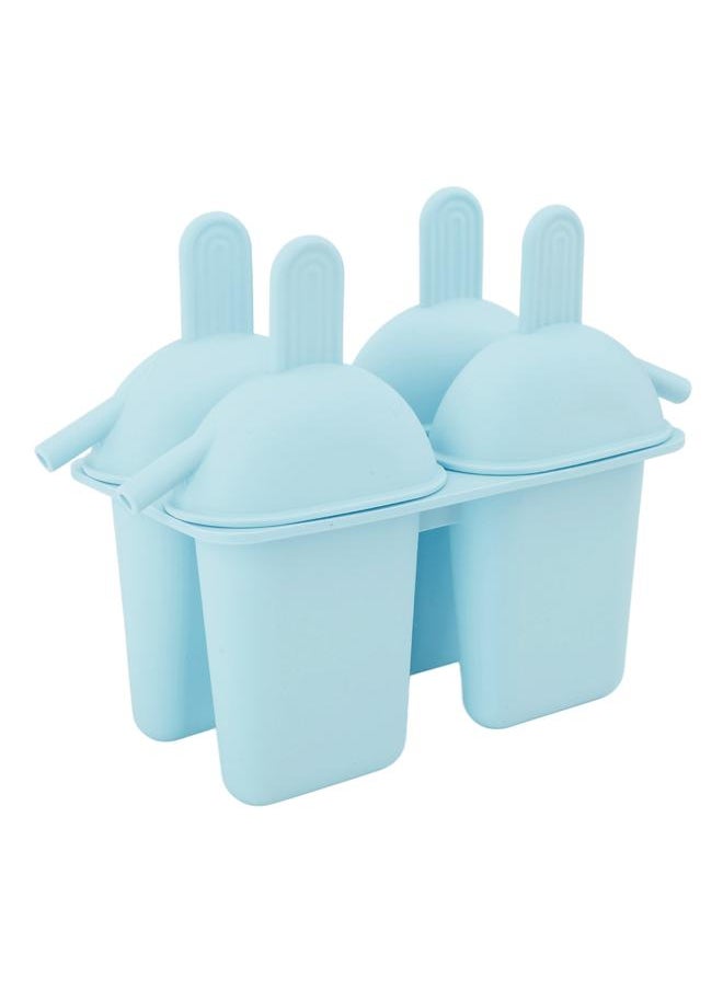 xozgdovg - Ice Cream Mold Silicone Practical Portable DIY Ice Pop Maker with 50 Sticks for Household Blue - Image 1