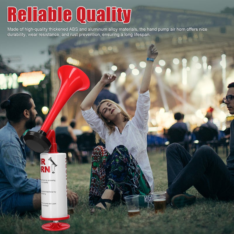 Handheld Air Horn Portable Air Pump Horn Loud Noise Maker Safety Alarm Horn for Sports Events Birthday Parties Graduation Boating - Image 5