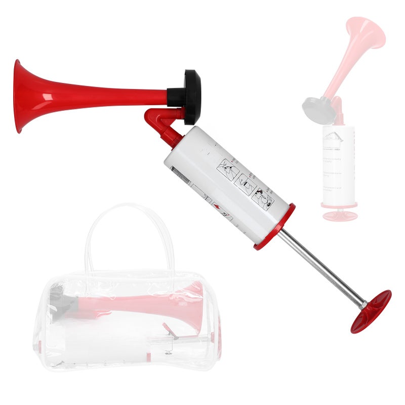 Handheld Air Horn Portable Air Pump Horn Loud Noise Maker Safety Alarm Horn for Sports Events Birthday Parties Graduation Boating - Image 1