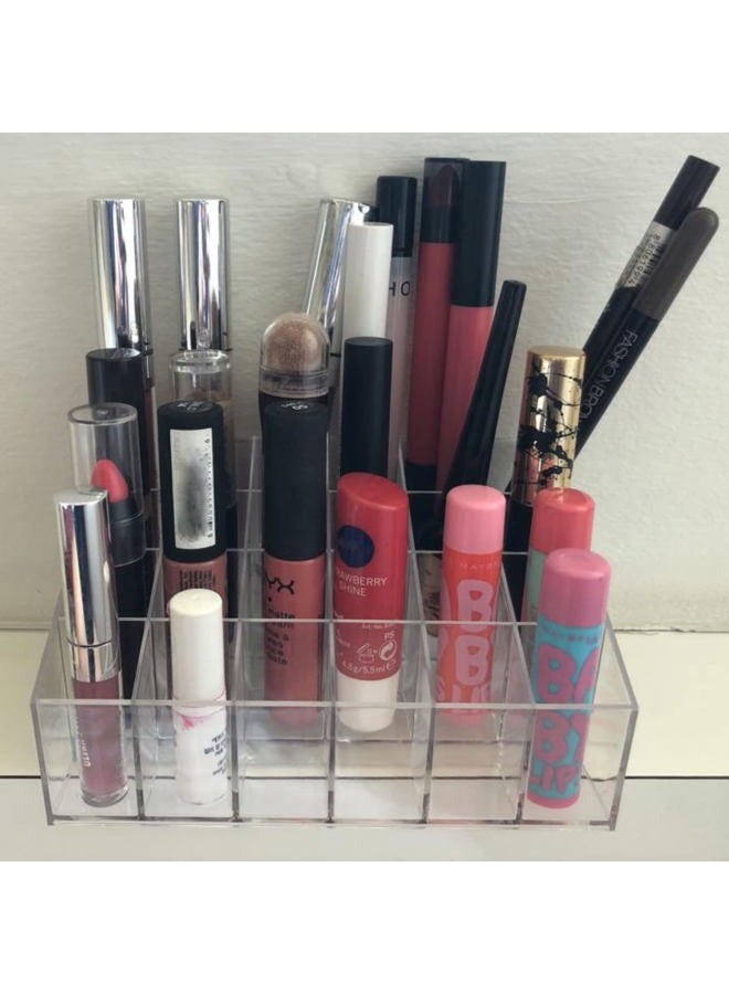 Tecbeauty Lipstick Holder, 24 Slots Clear Lipstick Organizer Acrylic Lipgloss Storage Display, Small - Image 3