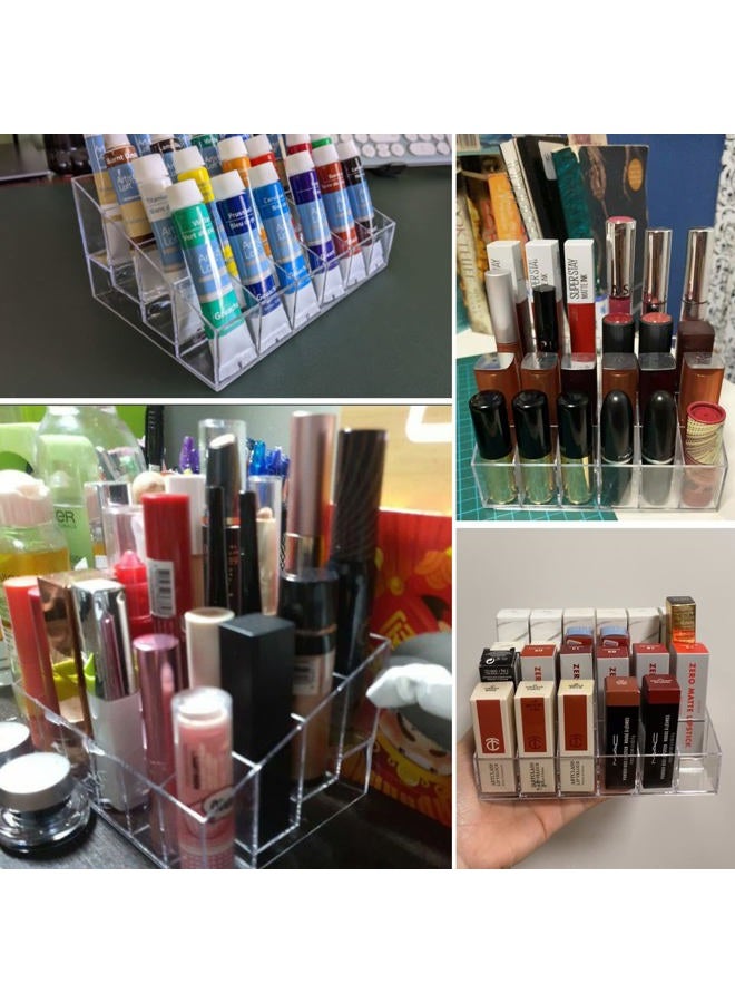 Tecbeauty Lipstick Holder, 24 Slots Clear Lipstick Organizer Acrylic Lipgloss Storage Display, Small - Image 5