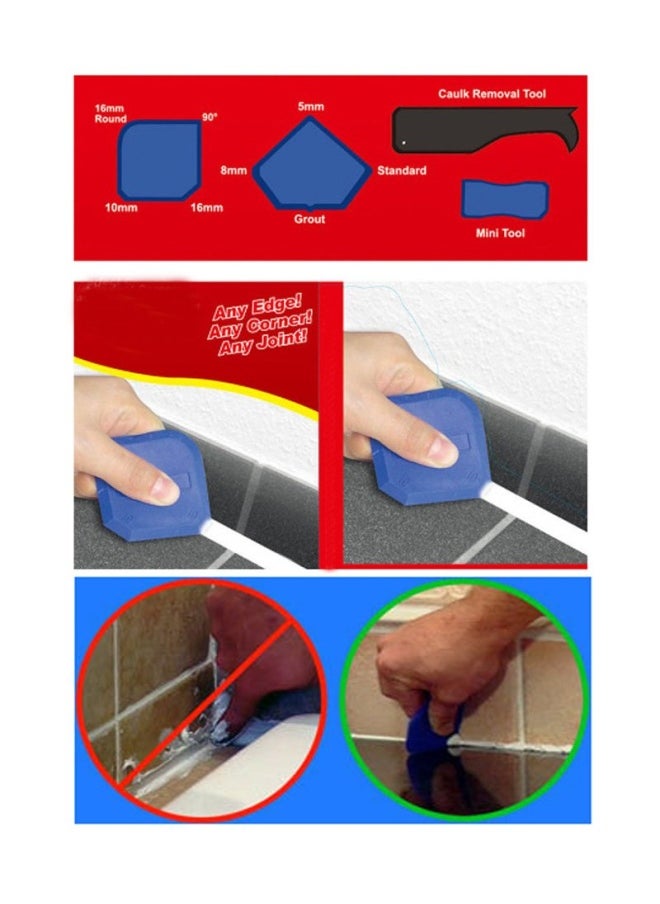 EONBES - Silicone Sealant Finishing Tools Silicone Smoothing Caulking Profile Line Joint Corner Tool With Caulk Remover Tool Sealant Smoother Profiler Former Applicator Edger 8 Piece - Image 1