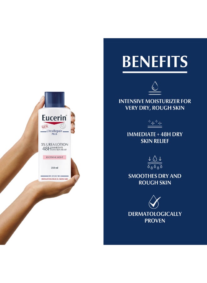 Eucerin - Urea Repair Plus 5% Urea Body Lotion, Instant 48-Hour Relief from Dry Skin  250ml - Image 1