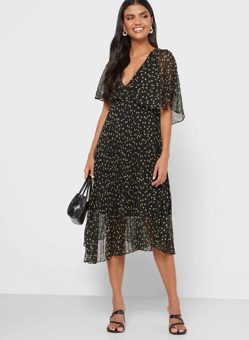 Jovonna London Wide Sleeve Printed Dress