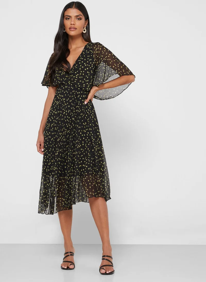 Jovonna London Wide Sleeve Printed Dress