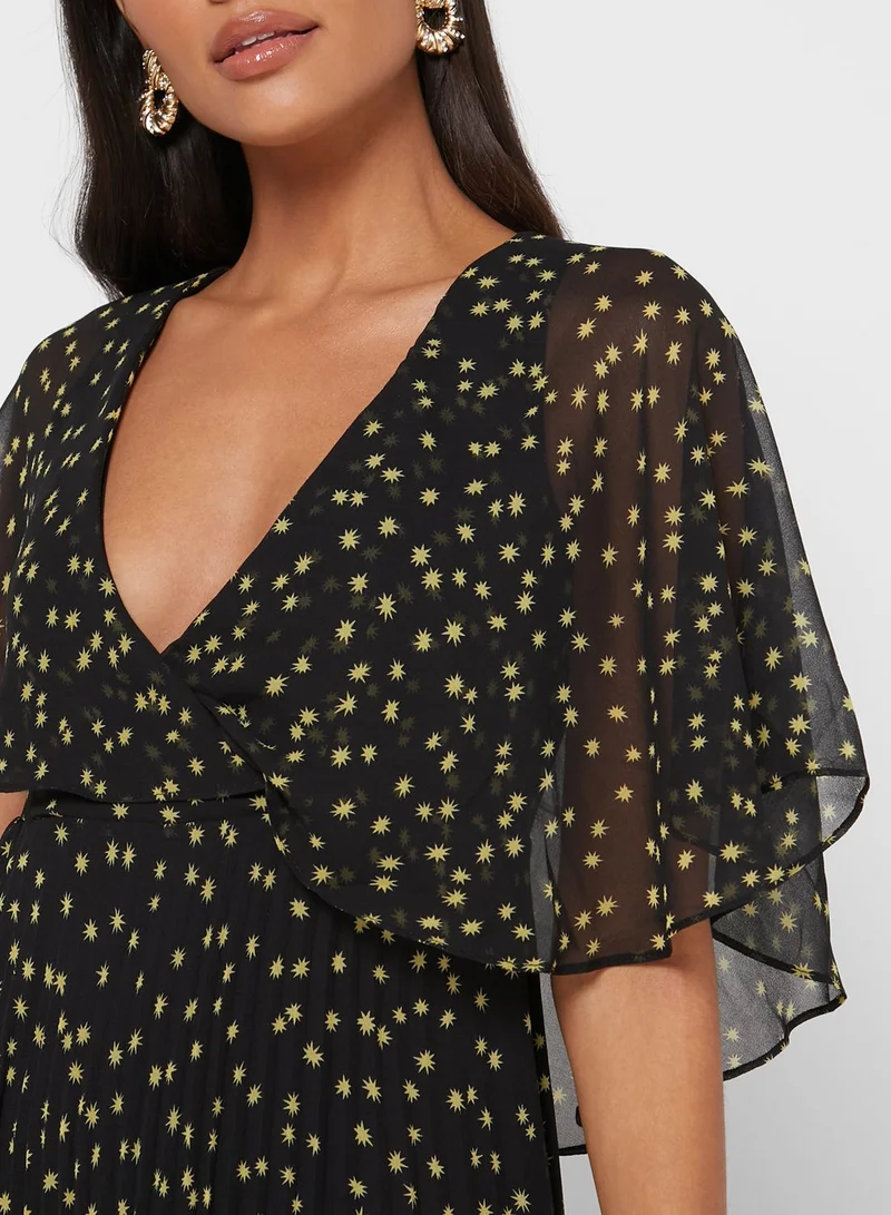 Jovonna London Wide Sleeve Printed Dress