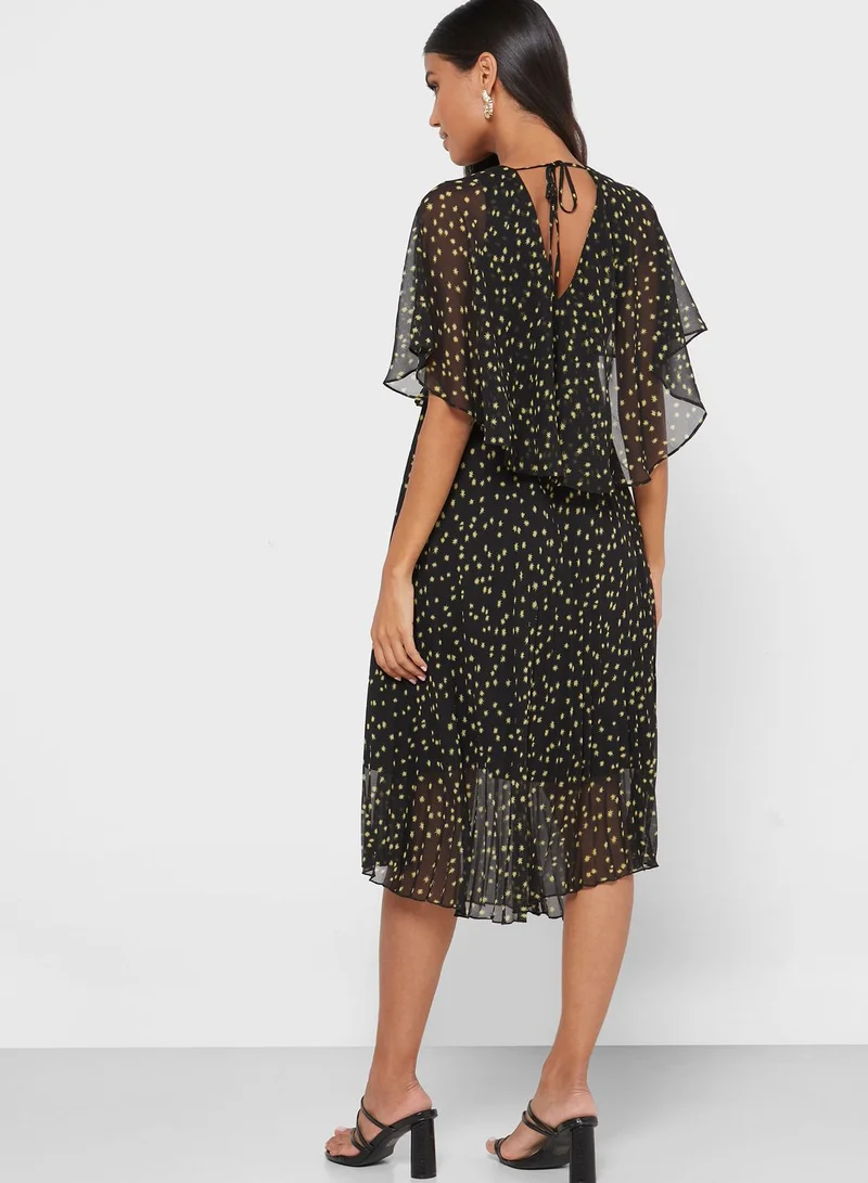 Jovonna London Wide Sleeve Printed Dress