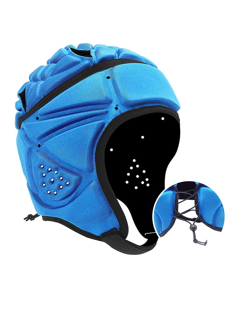 Excefore Soft Helmet Rugby Headguards Scrum Cap 7v7 Foam Cotton Head Protector Padded Headgear Autism Sports Flag Football Youth Adult  - Image 1