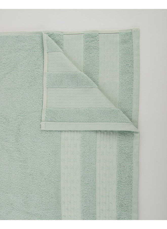 White Rose Towel Fortuneplush 580 Gsm 100% Cotton Terry Fancy Border1 Bath  70X140 CmLuxury Touch Extra Absorbent-Pista  - Image 5