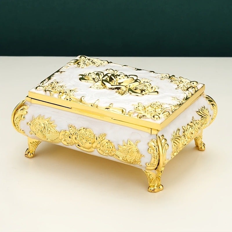 Luxury Retro Jewelry Box with 3D Carving - Elegant Home Decor & Jewelry Storage - Image 5
