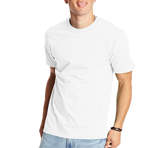 Hanes Mens Beefyt T-shirt, Heavyweight Cotton Crewneck Tee, 1 Or 2 Pack, Available In Tall Sizes Fashion-t-shirts, White - 1 Pack, X-Large US - Image 1